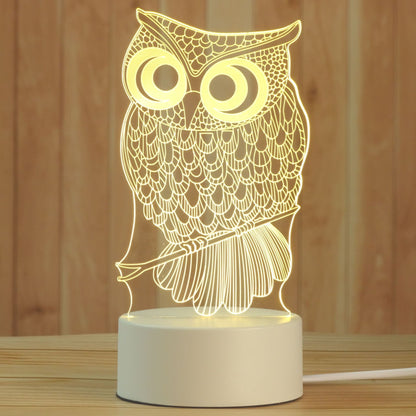 Creative 3D Night Lamp Acrylic Desktop