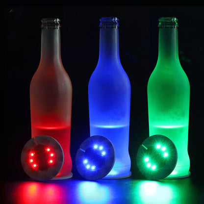 LED Bottle Light Stickers Glow Coaster