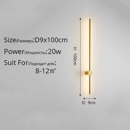 Led Wall Lamp Long Wall Light Decor