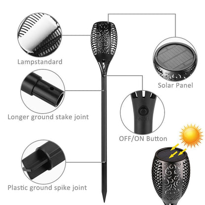 LED Solar Flame Lamp Outdoor Torch