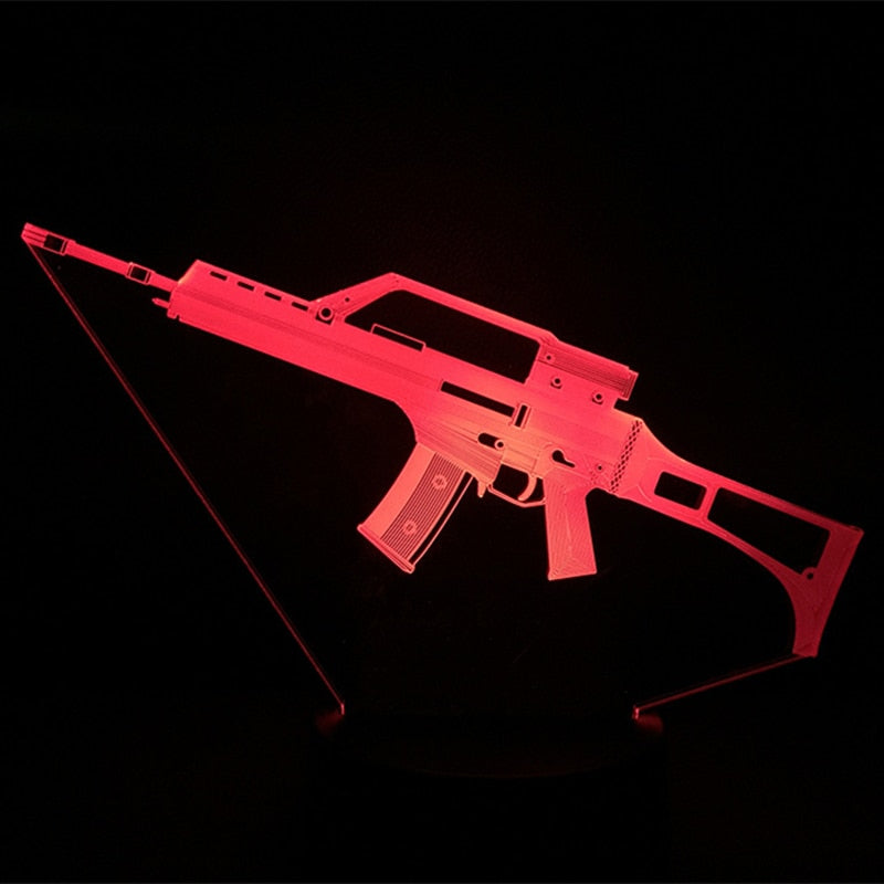 Rifle RGB Night Lights Gamer Decoration