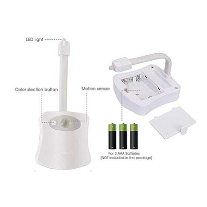 PIR Motion Sensor Toilet Seat Night Light