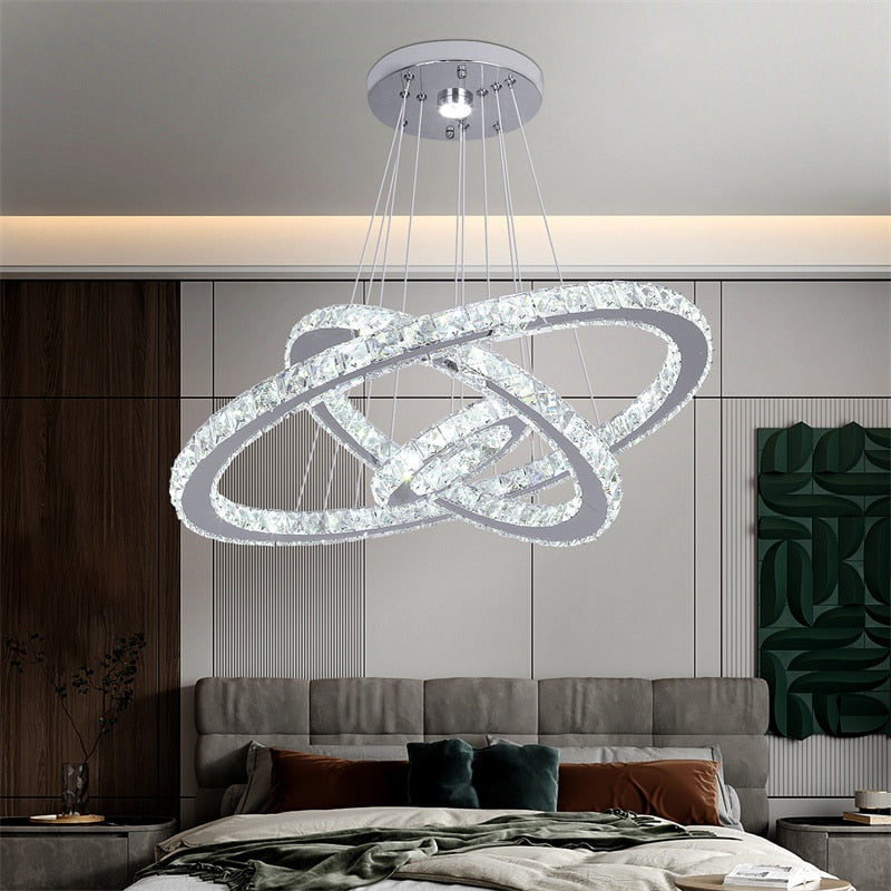 Crystal Led Chandelier Lights Home