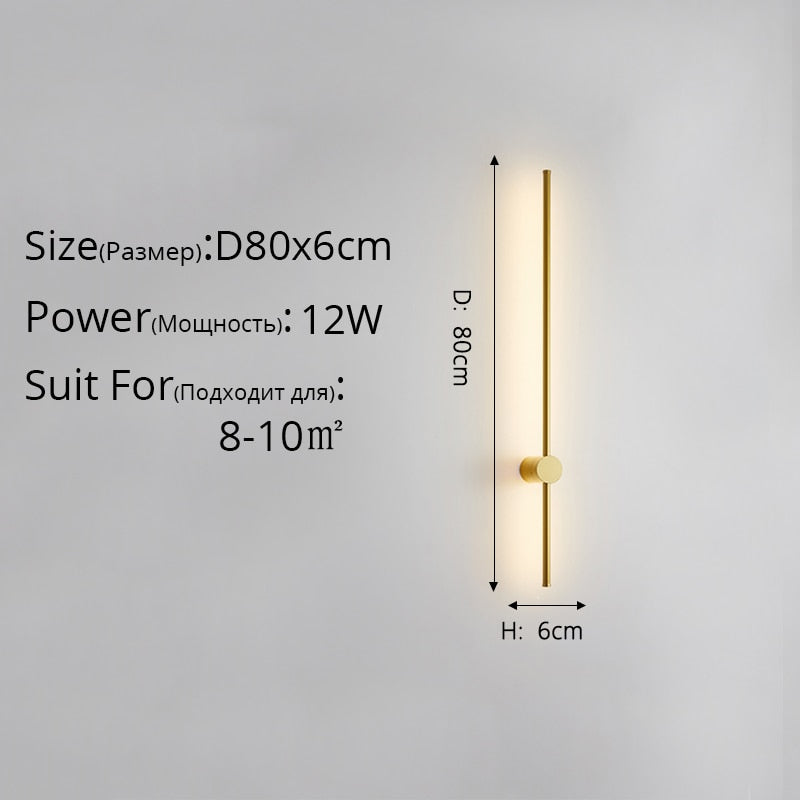 Led Wall Lamp Long Wall Light Decor