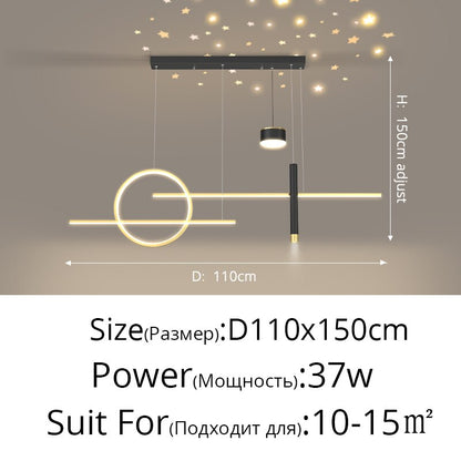 Nordic Starry Light Modern Luxury Dining Room Lamp