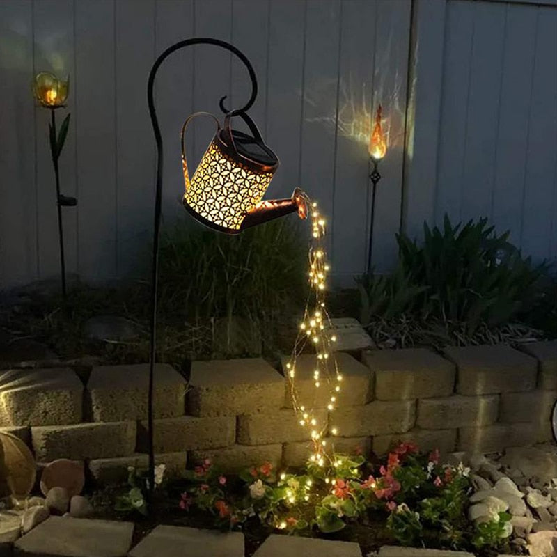 Solar LED Watering Can Light