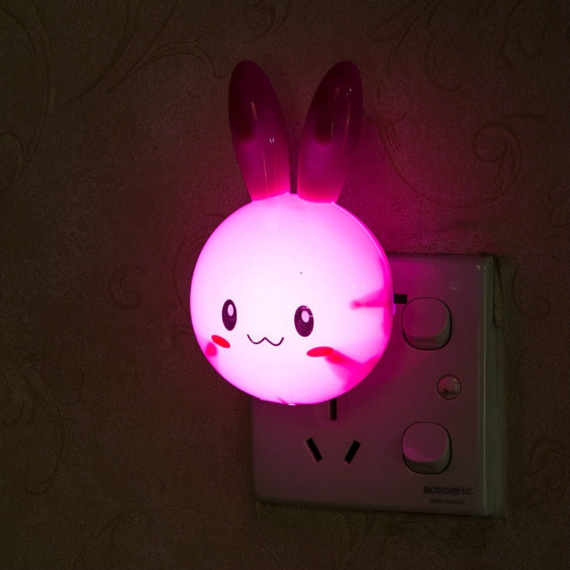 LED Cartoon Rabbit Night Lamp Switch