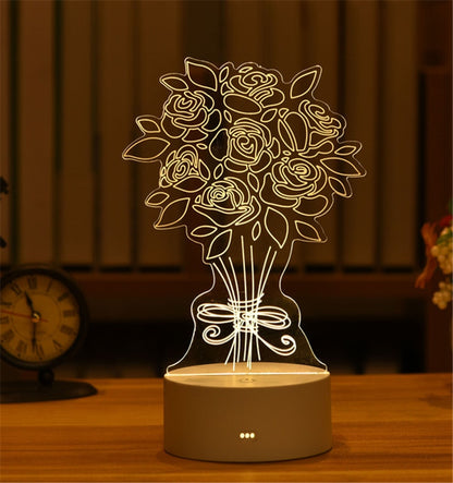 Lamp Acrylic LED Night Lights Decoration