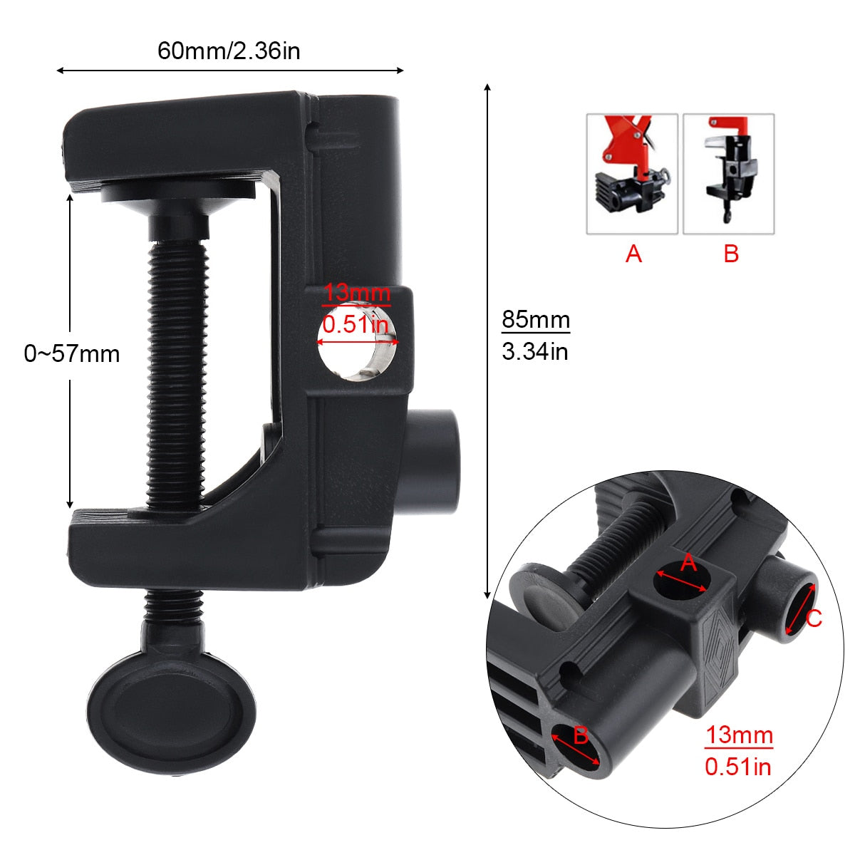 Universal Bracket Clamp Accessorie DIY Fixed Clip