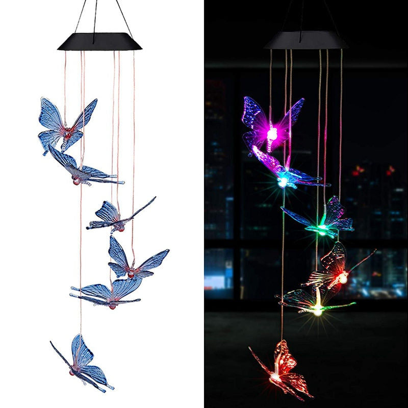 LED Solar Wind Chime Crystal Ball