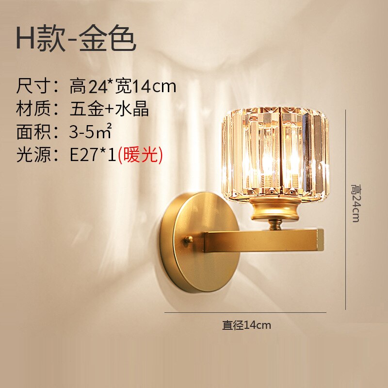 Crystal Wall Lamp Light Luxury Post Modern