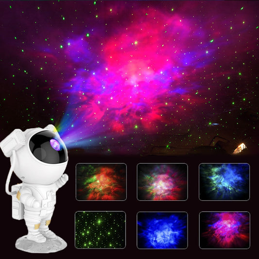 Galaxy Star Projector Starry Sky Night Light Astronaut Lamp Home Room Decoration