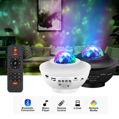 LED Star Projector Ocean Wave Night Lamp