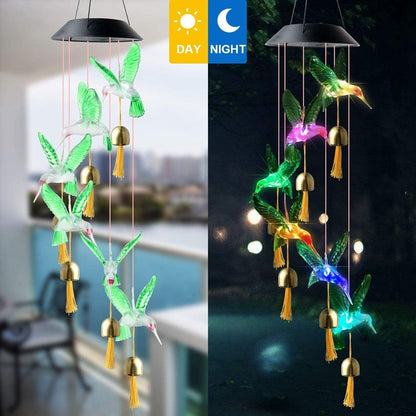 LED Solar Wind Chime Crystal Ball