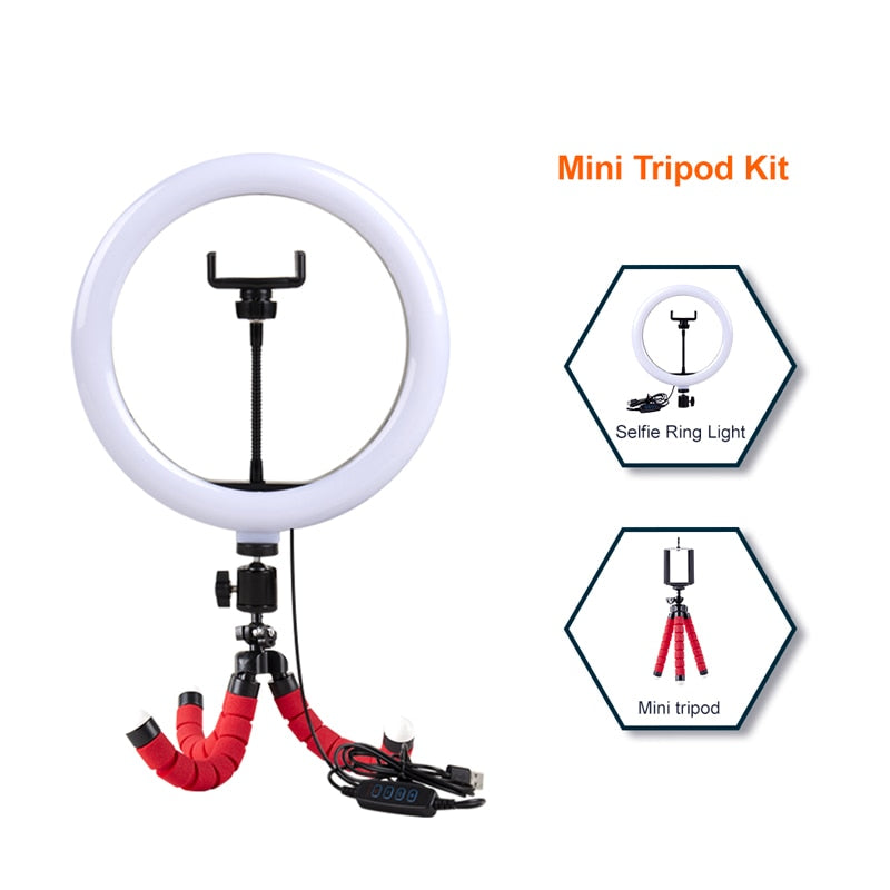 Ring Lamp with tripod Dimmable Selfie