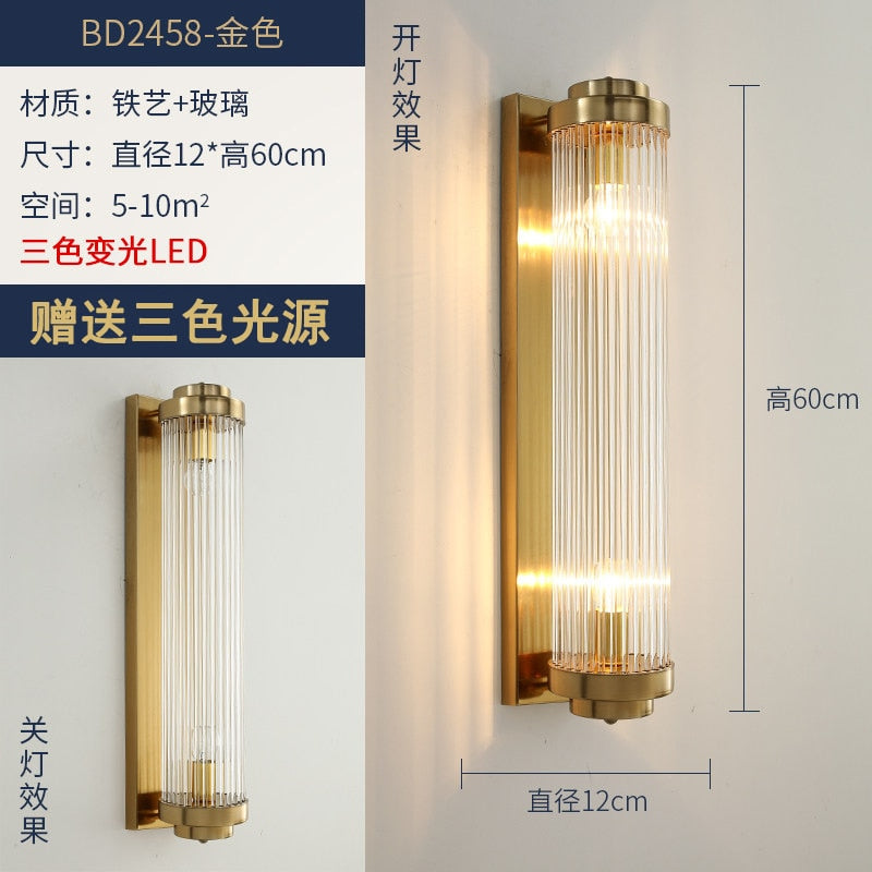 Crystal Wall Lamp Light Luxury Post Modern