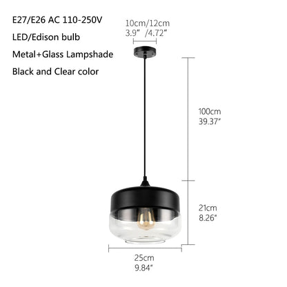 Glass Pendant Lamp Fixtures LED lights