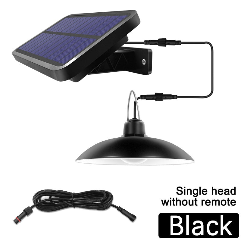 Double Head Solar Pendant Light Outdoor