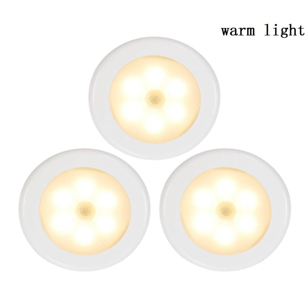 6LED Beads Sensor Night Light PIR