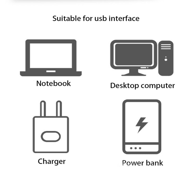 2pieces to 1piece USB Plug Lamp Computer Mobile Power