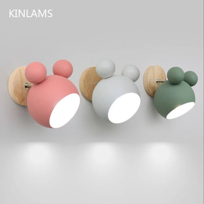 Wooden Wall Lamps Cute Cartoon