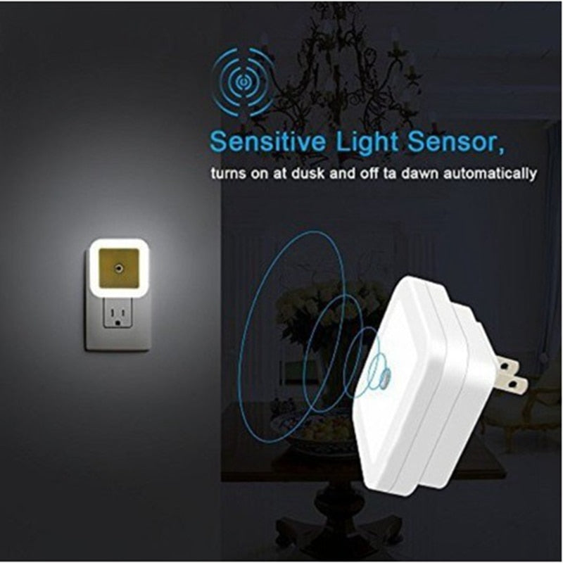 Mini LED Night Light Plug-in Dusk to Dawn Sensor Lamp