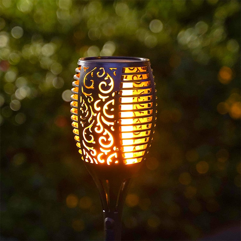 Solar LED Flame Torch Light Outdoor