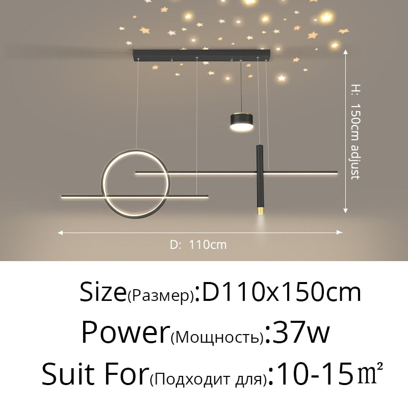 Nordic Starry Light Modern Luxury Dining Room Lamp