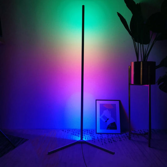 Modern Simple RGB LED Corner Floor Lamp Colorful