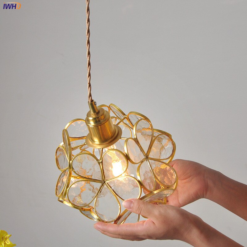 Flower Copper Pendant Lighting Fixtures