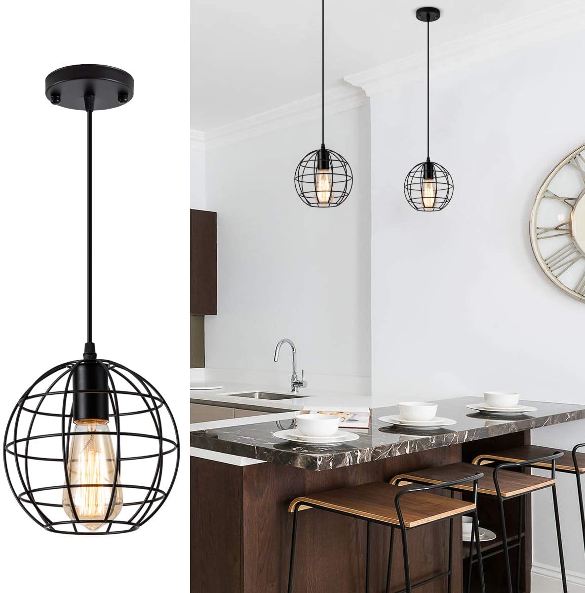 Retro Industrial Pendant Light Nordic