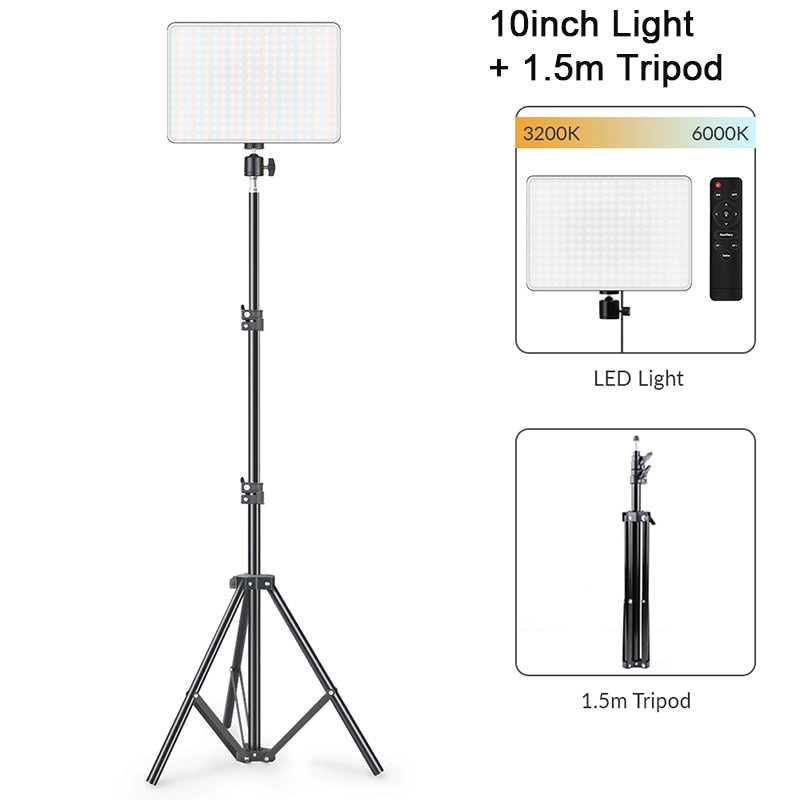 LED Video Light Panel Live Streaming Photo Studio Lamp