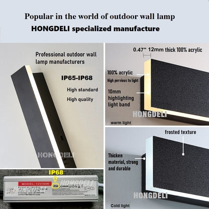 Waterproof LED long wall lamp