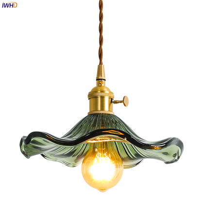 Colorful Glass Copper Hanging Lamp Lights