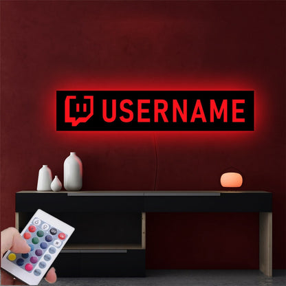 Personalized Gamer Twitch Wall Lamp