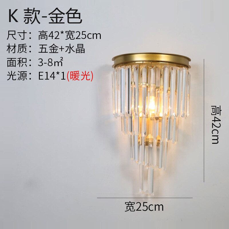 Crystal Wall Lamp Light Luxury Post Modern