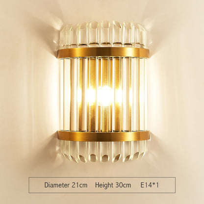 Modern Gold Crystal Wall Lights Bedside