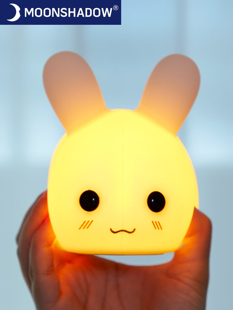 Touch Rabbit Night Lights Silicone Dimmable USB Lamps