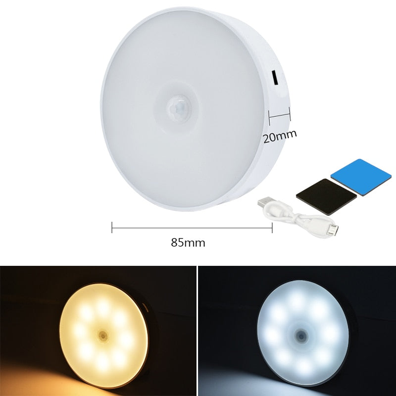 USB Rechargeable LED PIR Motion