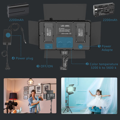 Portable Video Recording Photography Panel Lamp