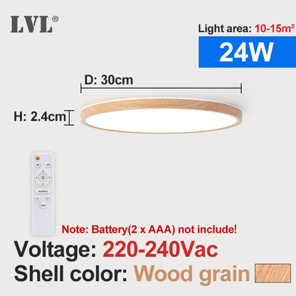 Modern Remote Control Led Ceiling Light Golden