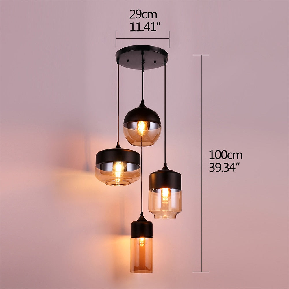 Glass Pendant Lamp Fixtures LED lights