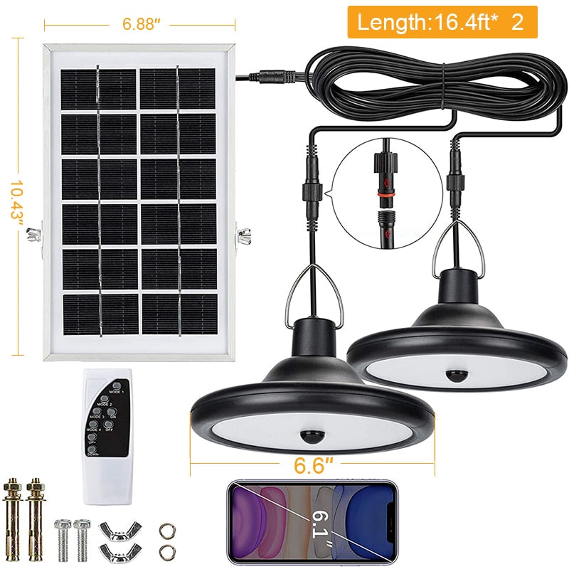 Solar Outdoor Light Double Head