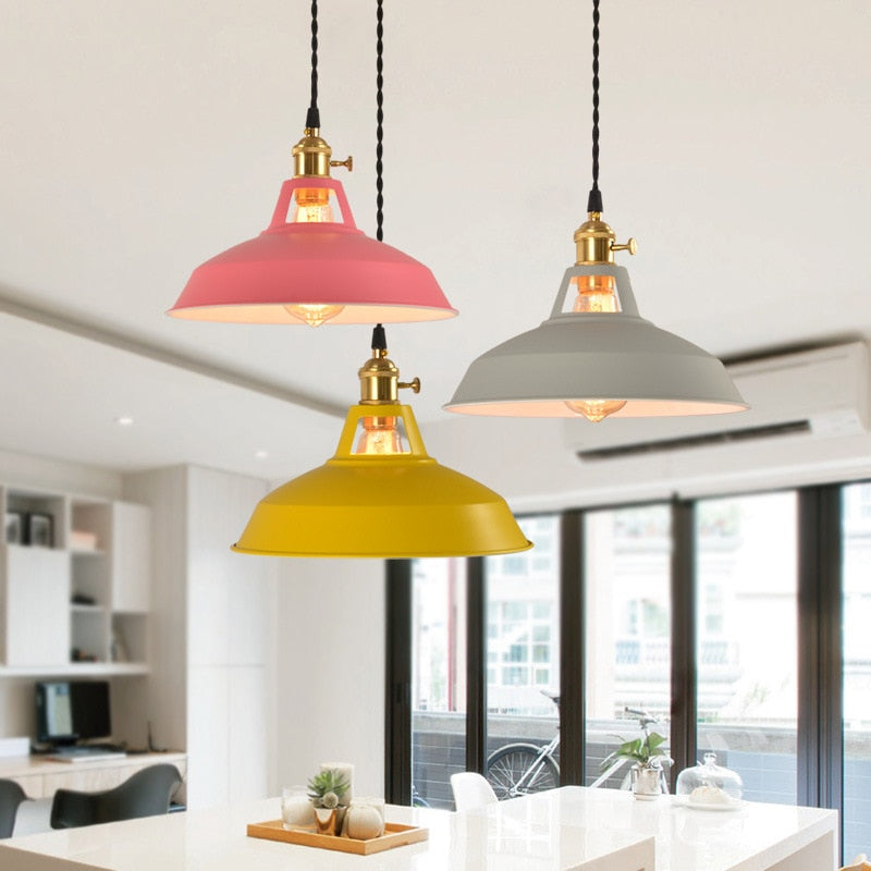 Pendant Light Retro Industrial Colorful