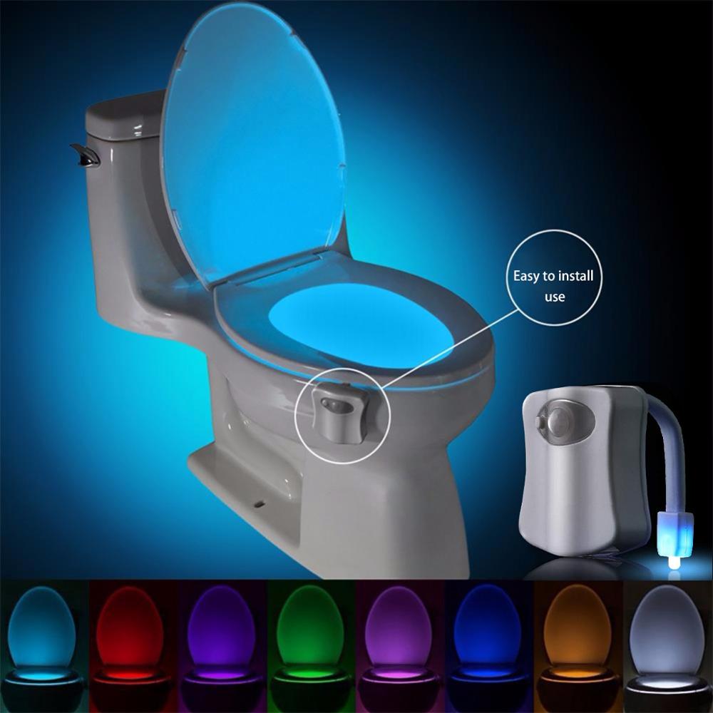 8 Colors Smart PIR Motion Sensor Toilet Seat