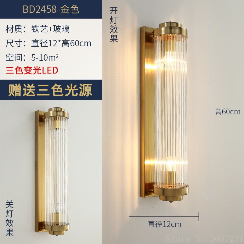 Crystal Wall Lamp Light Luxury Post Modern