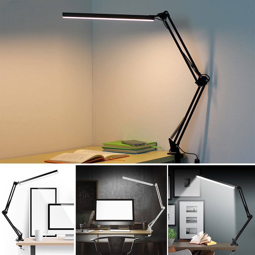 LED Folding Metal Desk Lamp Clip