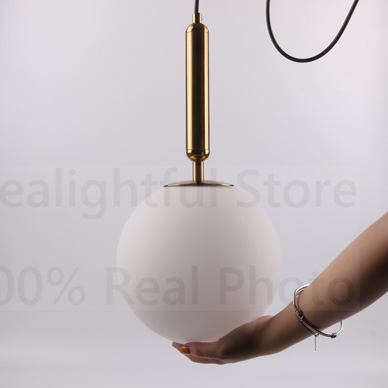 Modern Glass Ball Led Pendant Lamp Fixtures