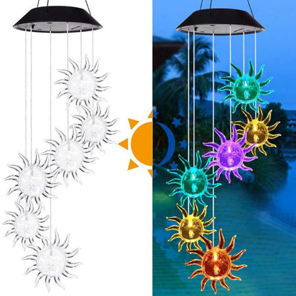 LED Solar Wind Chime Crystal Ball