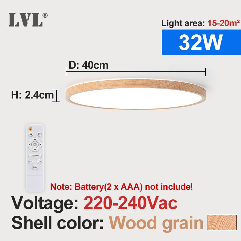 Modern Remote Control Led Ceiling Light Golden